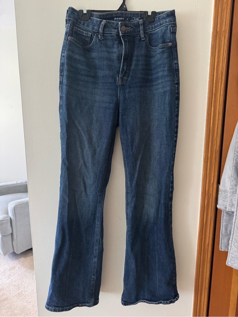 Old Navy Wide Leg Jeans in Dark Blue Denim
